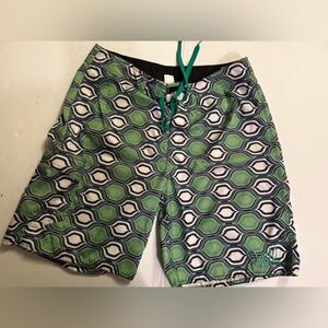 O'Neill Black and Green Swim Shorts